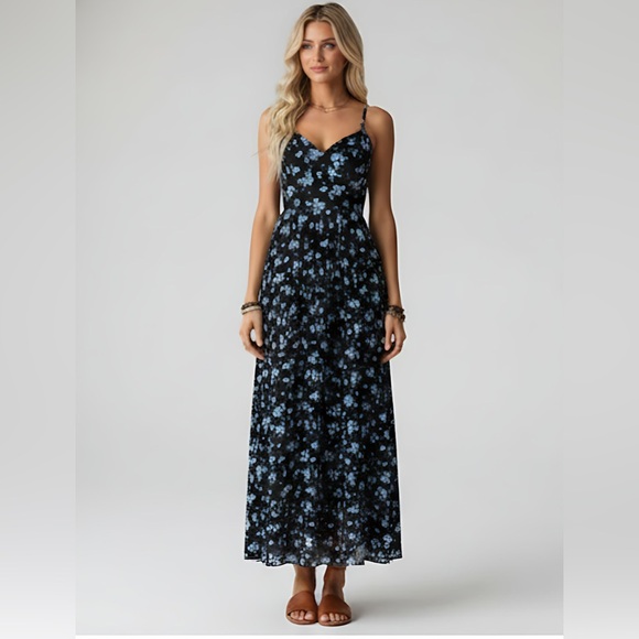 Dresses & Skirts - Boho Floral Printed Cami Maxi Dress
